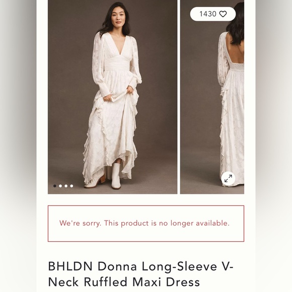 BHLDN/Anthropologie “Donna” Wedding Dress - Picture 3 of 4